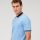 Light blue olymp polo shirt with regular fit cotton piqué
