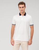 White olymp regular fit cotton piqué polo shirt