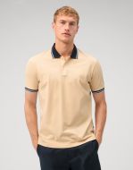 Natural beige polo shirt olymp regular fit cotton piqué