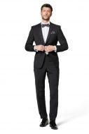 Black slim-fit digel formal tuxedo in fresh natural stretch wool