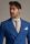 Cavani slim fit electric blue jacket with unlined double-breasted jacket