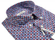 Ingram button-down shirt with geometric pattern