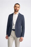 Cavani slim-fit blue pinstripe blazer jacket