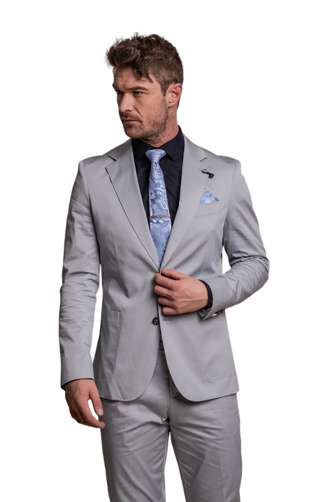 Cravatta abito grigio store