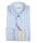 Light blue striped pancaldi shirt with regular fit stretch cotton 