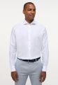 Eterna shirt in white cotton and linen modern fit