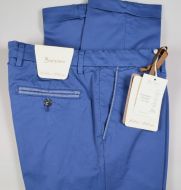 Pantalone blu marine b700 in cotone raso stretch slim fit