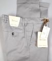 Light grey trousers b700 in slim-fit stretch satin cotton