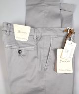 Pantalone grigio chiaro b700 in cotone raso stretch slim fit