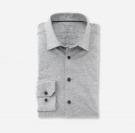 Camicia olymp grigio chiaro in jersey super slim fit