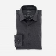 Olymp anthracite grey shirt in super slim fit jersey