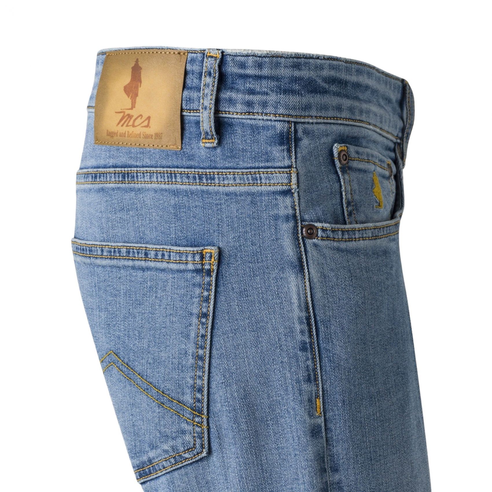 Jeans da uomo Roy Roger's cinque tasche con cuciture - P23CRRU118D0210