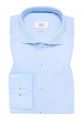 Light blue slim-fit eterna shirt in twisted cotton twill