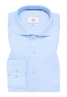 Camicia eterna slim fit celeste in cotone twill ritorto