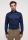 Camicia eterna slim fit blu scuro in cotone twill ritorto