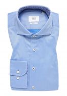 Camicia celeste eterna slim fit cotone twill interno in contrasto