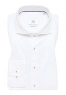 Eterna white cotton twill twisted shirt with modern fit