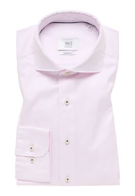 Eterna pink twisted cotton twill shirt with a modern fit