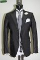 Black dress half tight Luciano Soprani slim fit with waistcoat and tie