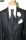 Elegant dress Luciano Soprani black complete with waistcoat matching tie