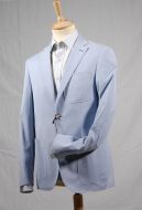 A thousand lines blue unlined jacket in cotton
