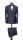 Blue double-breasted baggi slim-fit formal tuxedo