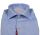 Light blue pancaldi slim fit shirt in pure linen french neck