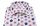 Blue and pink ingram floral pattern shirt in pure slim-fit cotton