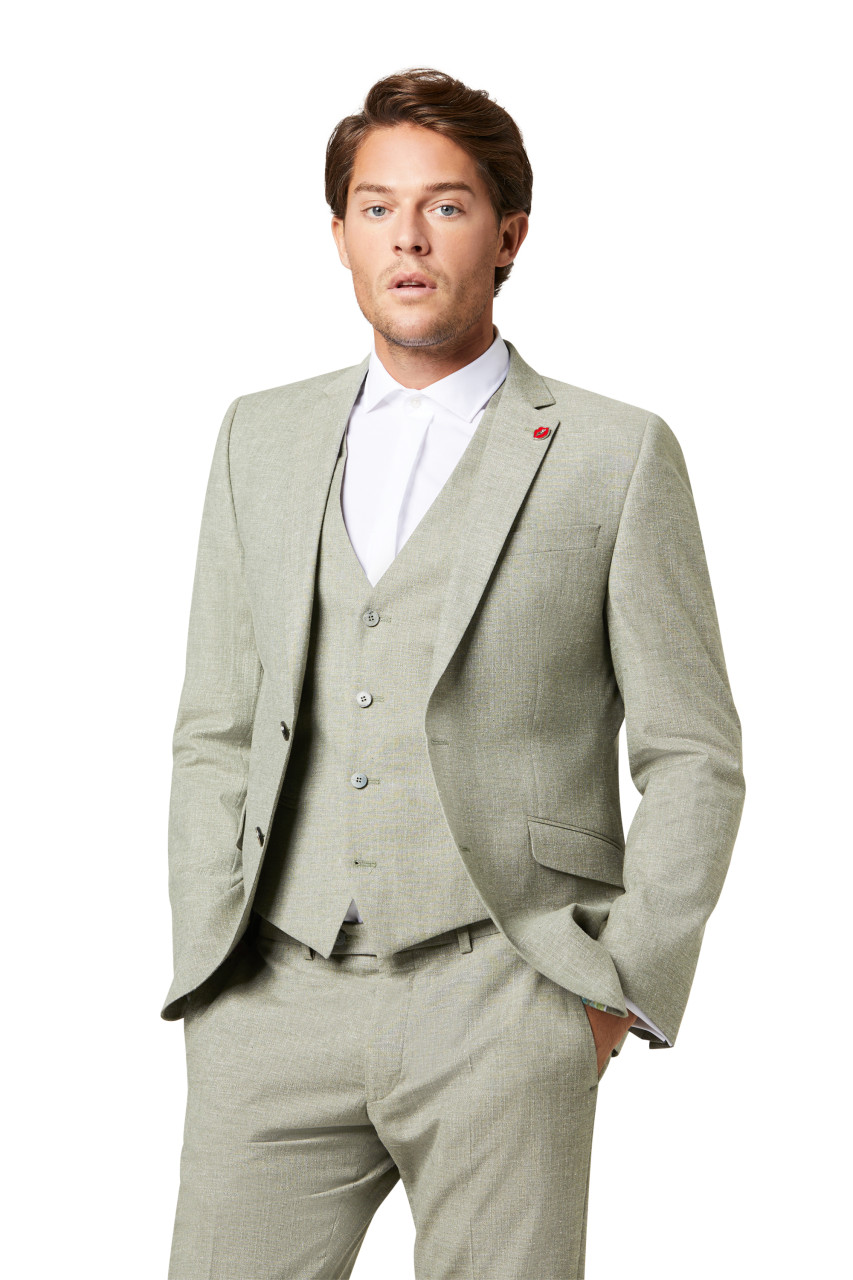 Sposo Abbigliamento Stile Vintage Uomo Abito Da Sposo Verde Chiaro