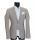 Beige digel pinstripe suit in marzotto wool extra slim fit