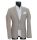 Beige digel pinstripe suit in marzotto wool extra slim fit