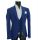Abito musani bluette con gilet slim fit