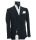 Abito musani nero doppiopetto slim fit