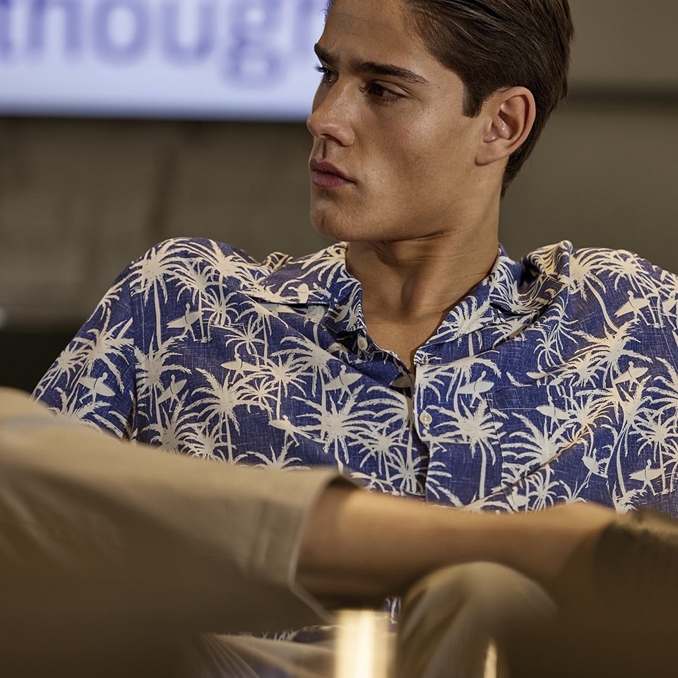 Camicie Hawaiane Da Uomo A Maniche Corte Bowling Button Down