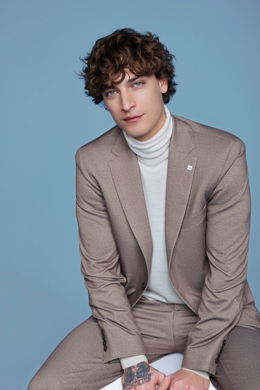 Abito Beige Abito Uomo Quadretti Abito Extra Slim Fit Digel Move