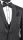 Black groom's damask tuxedo with shawl collar