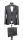 Black groom's damask tuxedo with shawl collar