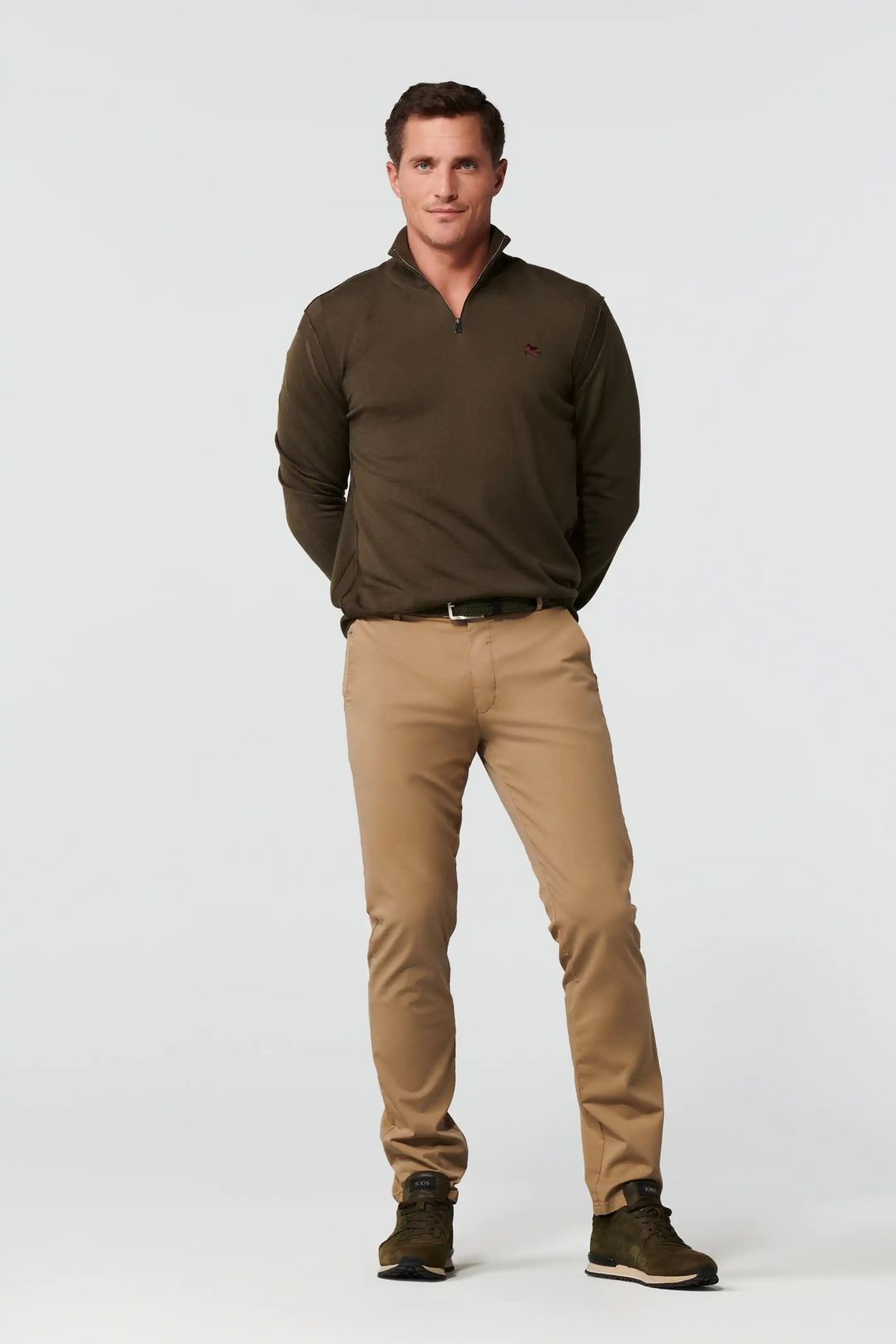 Camicia color cammello shop