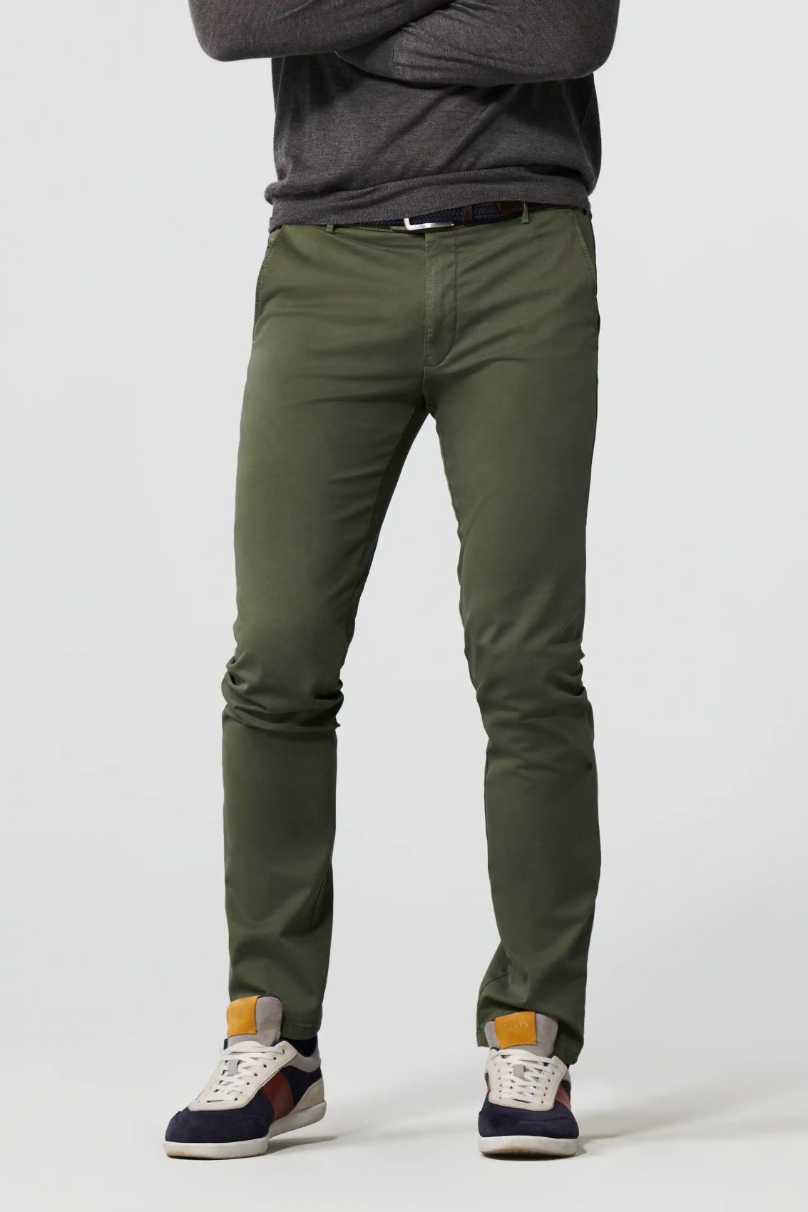 Meyer organic cotton modern fit olive green