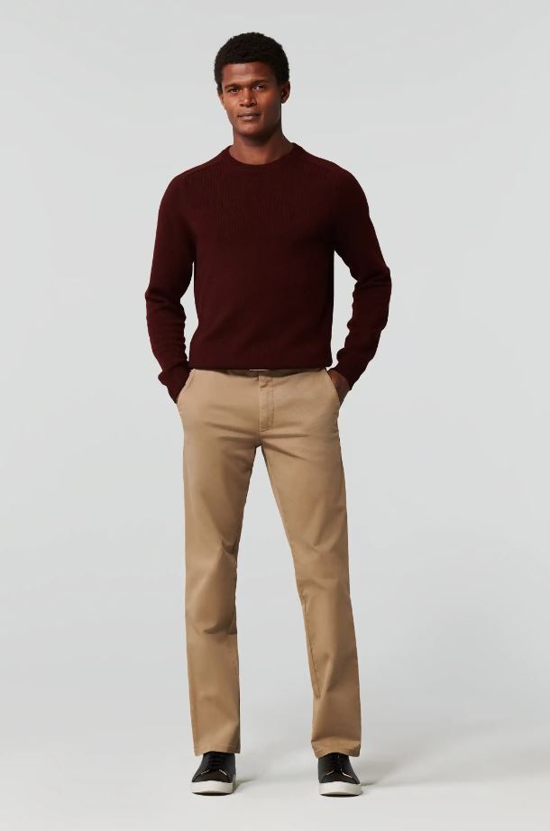 Pantalone Cammello Meyer Cotone Bio drop quattro Chino Comfort Fit Vita Elasticizzata