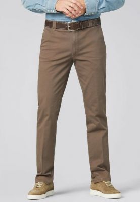 Meyer stone-colored trousers in stretch cotton drop four comfort fit