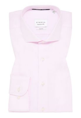 Camicia rosa eterna slim fit collo francese cotone cover