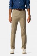Modern fit trousers in stone color meyer cotton microstructure stretch