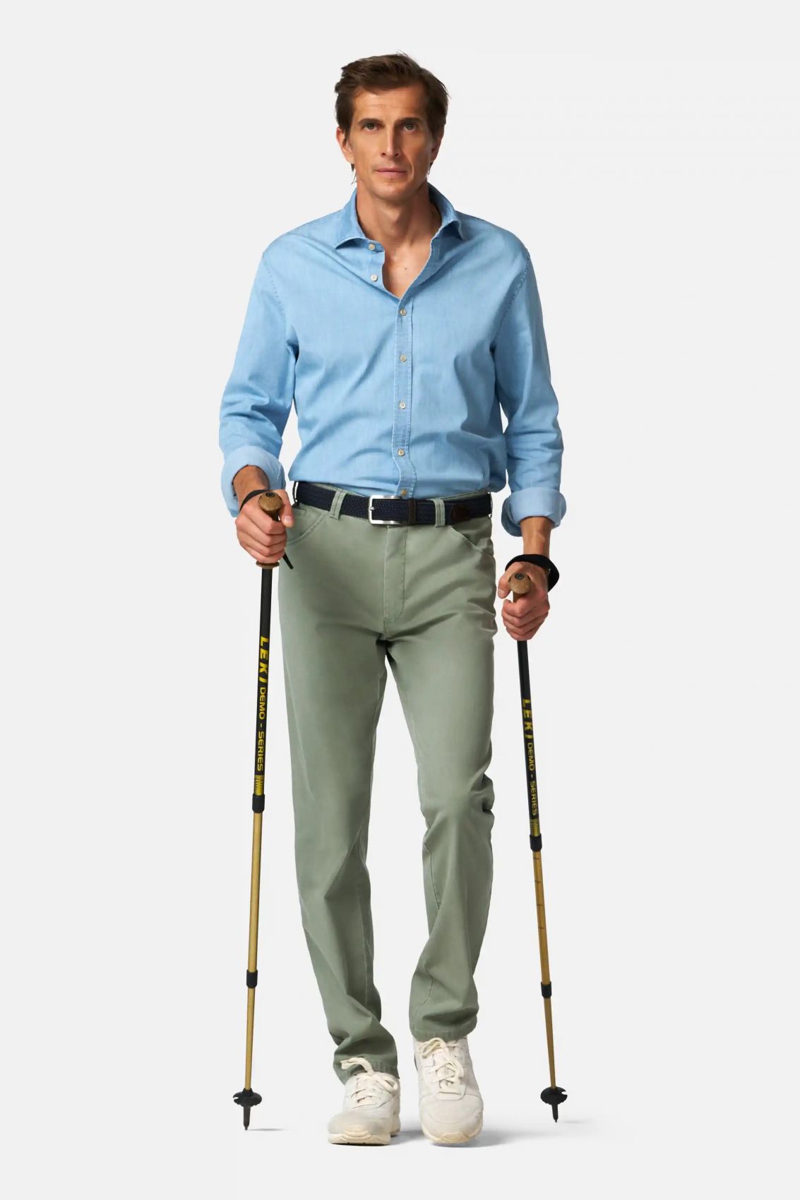 Sage Meyer Organic Stretch Cotton Trousers - Men's Clothing