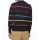 Maglione girocollo blu a righe impulso idrorepellente