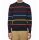 Maglione girocollo blu a righe impulso idrorepellente