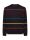 Maglione girocollo blu a righe impulso idrorepellente