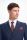 Double-breasted suit in cavani blue stretch wool