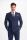 Double-breasted suit in cavani blue stretch wool