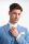 Light blue double-breasted suit cavani stretch wool